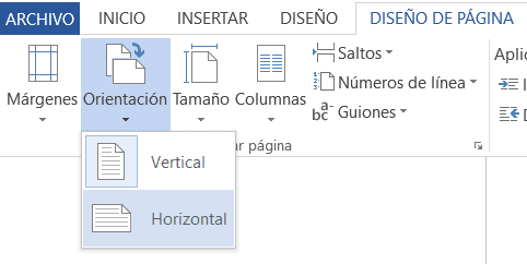Cómo poner una hoja horizontal en Word