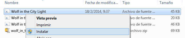 instalar una fuente nueva en Word
